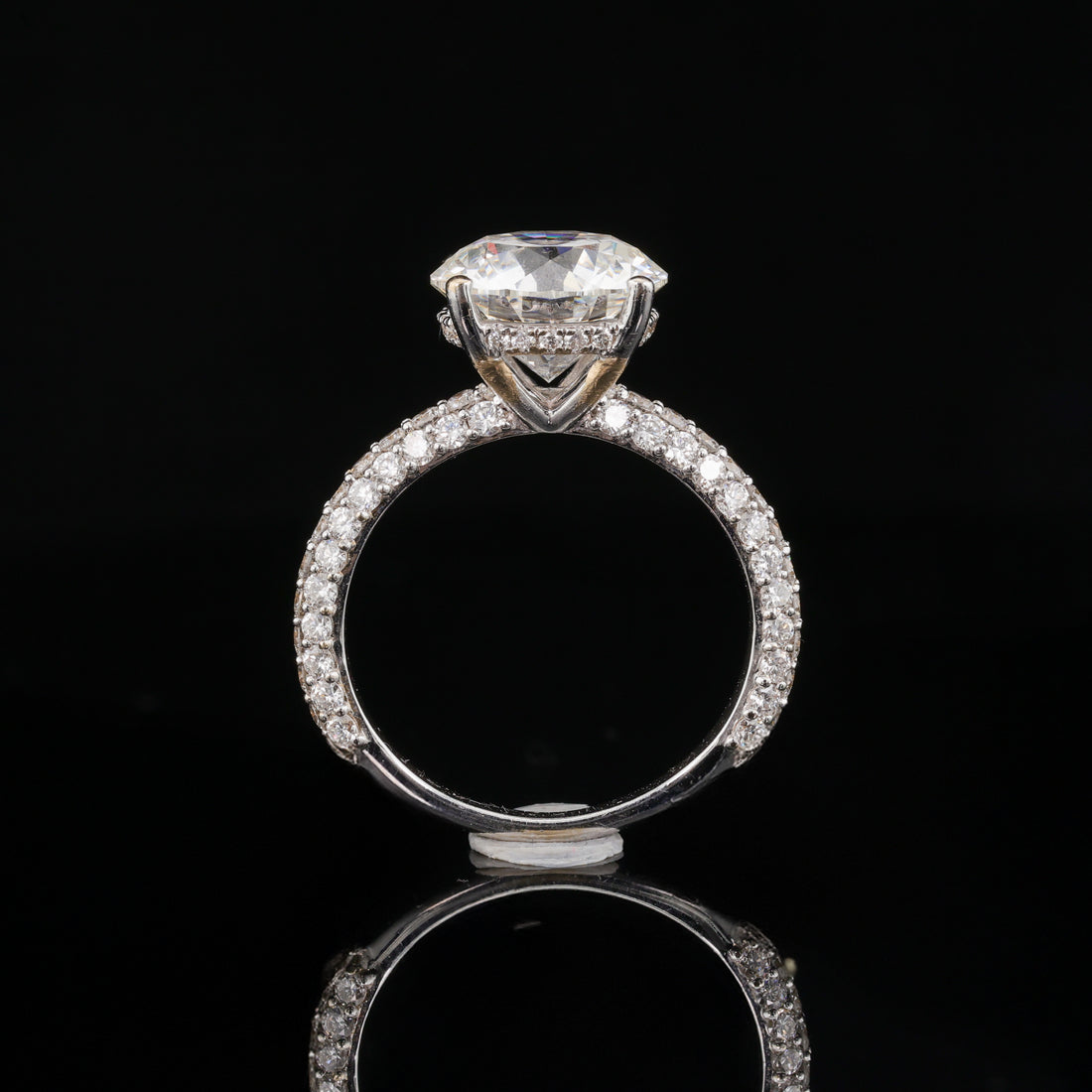 BRILLIANT 3.5 Carat Solitaire Lab Grown Ring in 18K White Gold