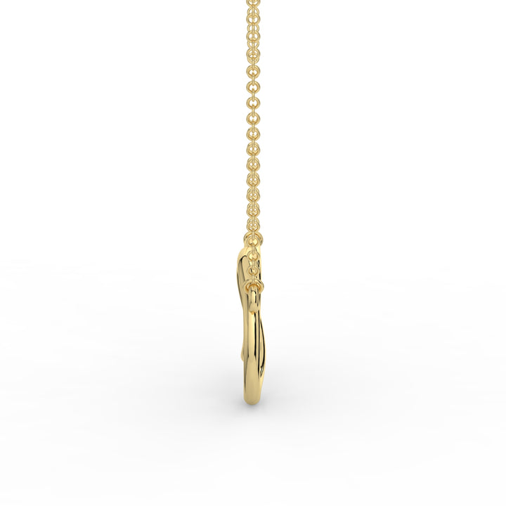 Interlocking Infinity Double Circle Necklace  18K Yellow Gold