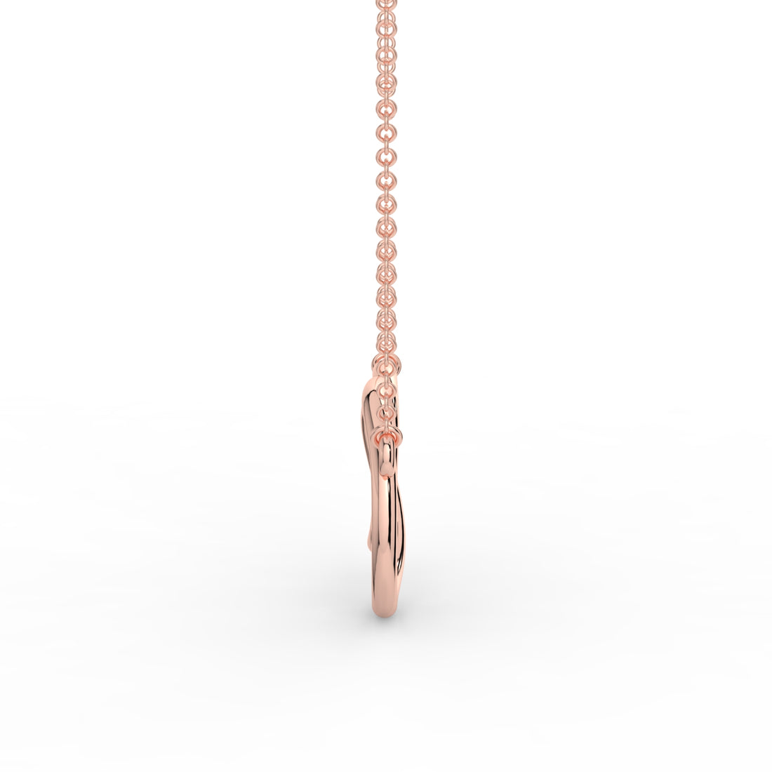 Interlocking Infinity Double Circle Necklace  18K Rose Gold