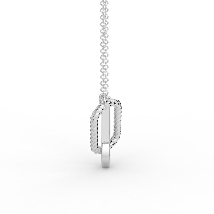 Paperclip Link Necklace 18K White Gold