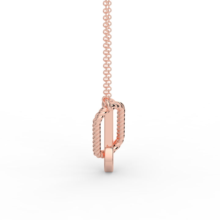 Paperclip Link Necklace 9K Rose Gold