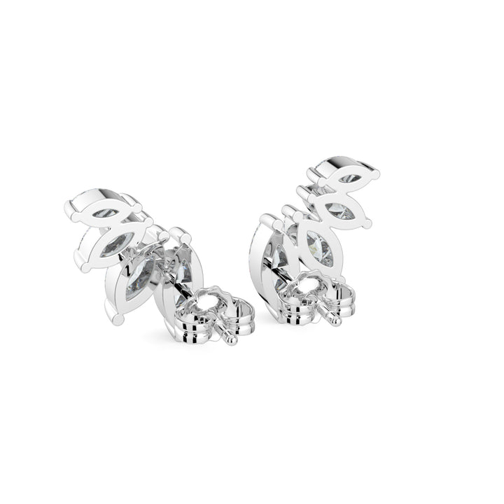 Marquise Blossom Earring 18K White Gold