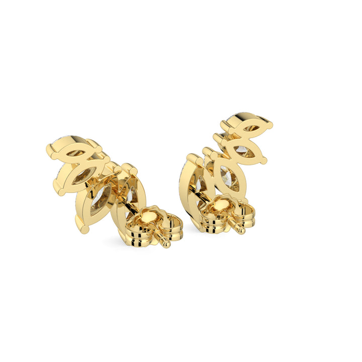 Marquise Blossom Earring 18K Yellow Gold