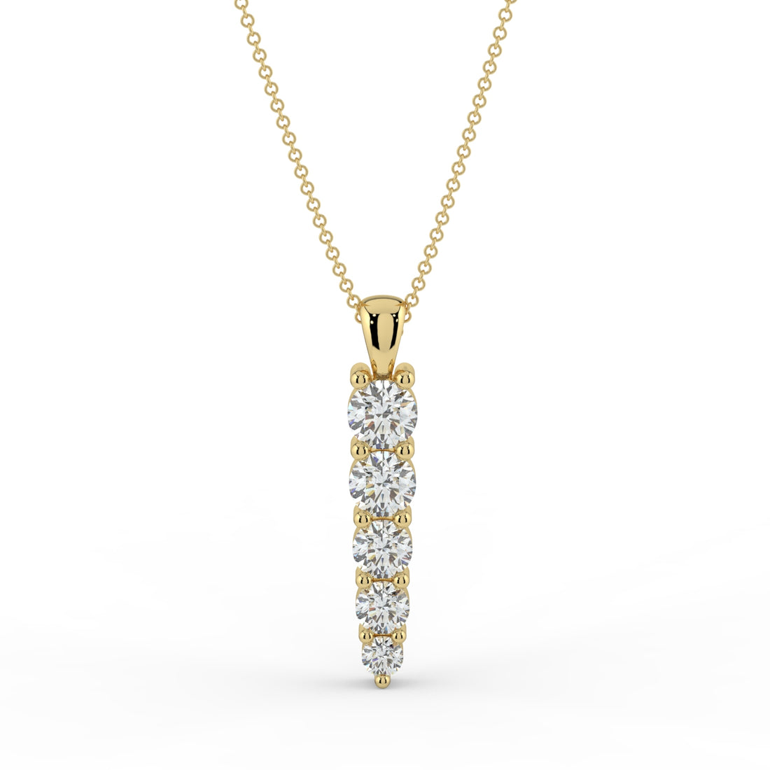 Life Journey Diamond Necklace 9K Yellow Gold