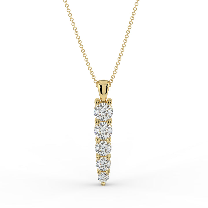 Life Journey Diamond Necklace 9K Yellow Gold