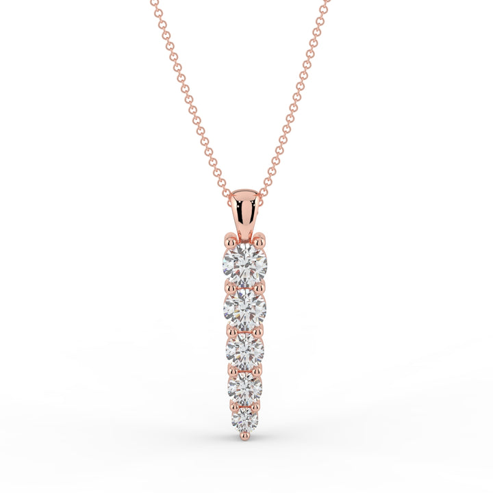 Life Journey Diamond Necklace   18K Rose Gold