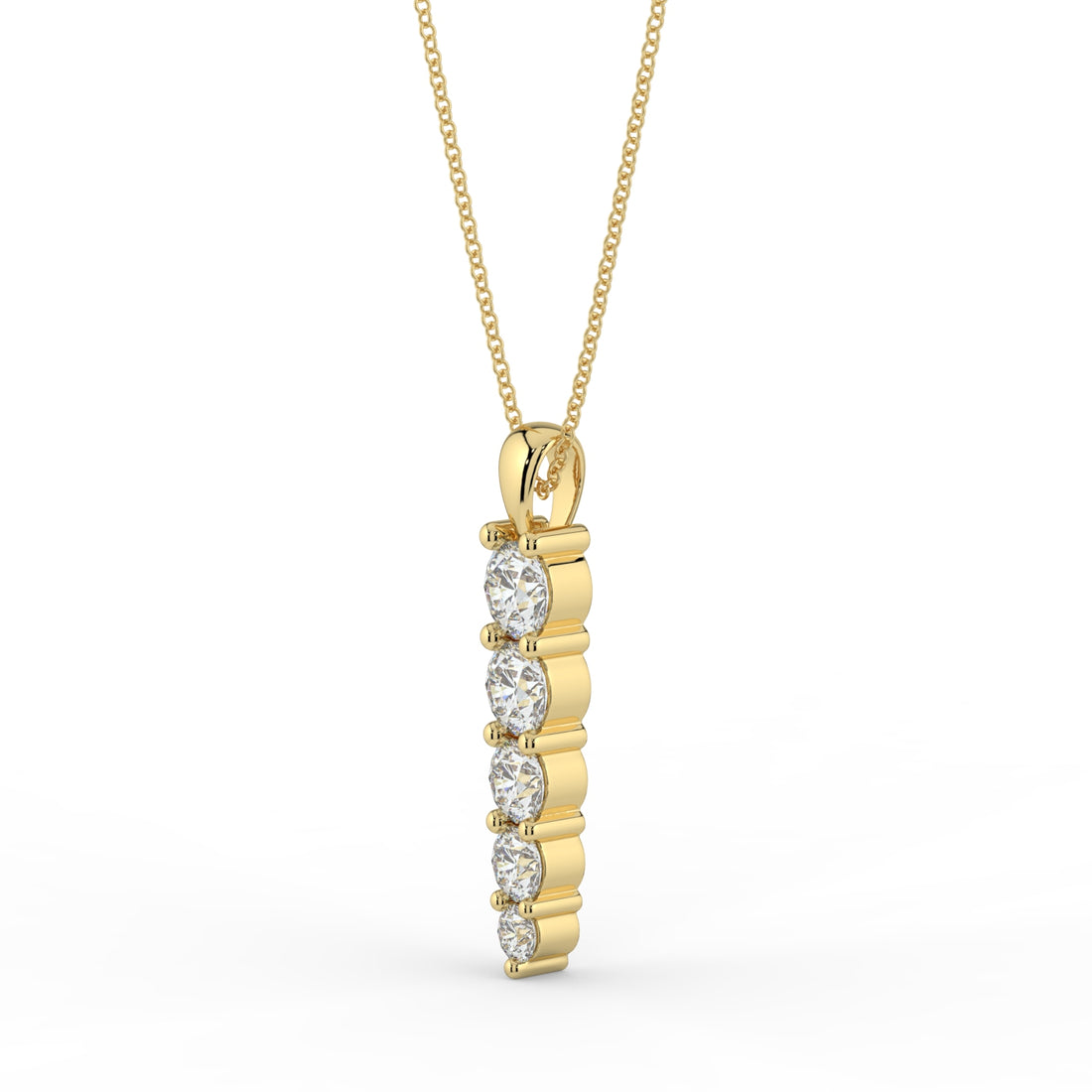 Life Journey Diamond Necklace  18K Yellow Gold