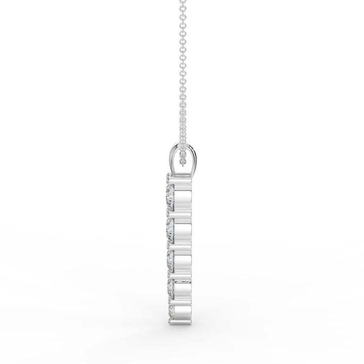 Life Journey Diamond Necklace   18K White Gold