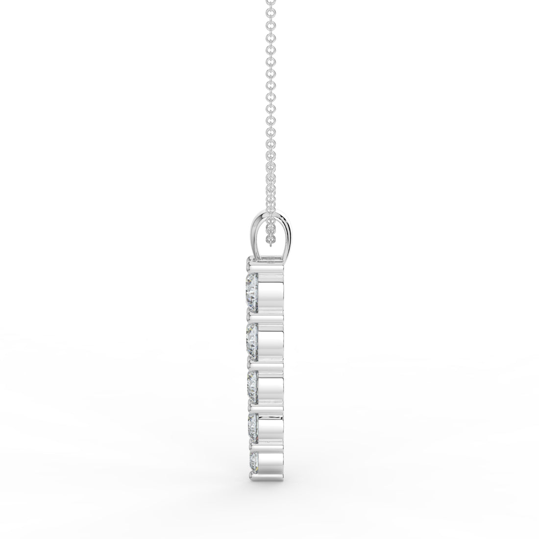 Life Journey Diamond Necklace 9K White Gold