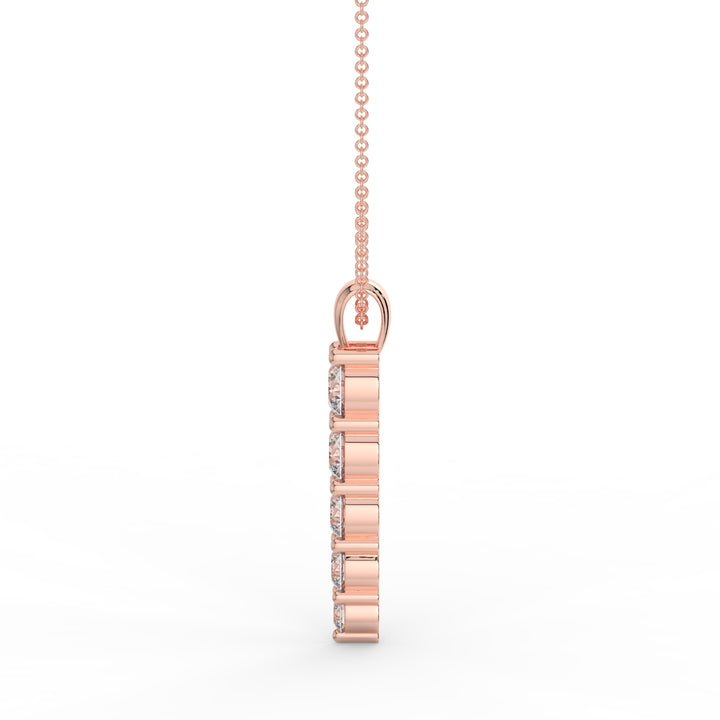 Life Journey Diamond Necklace   18K Rose Gold