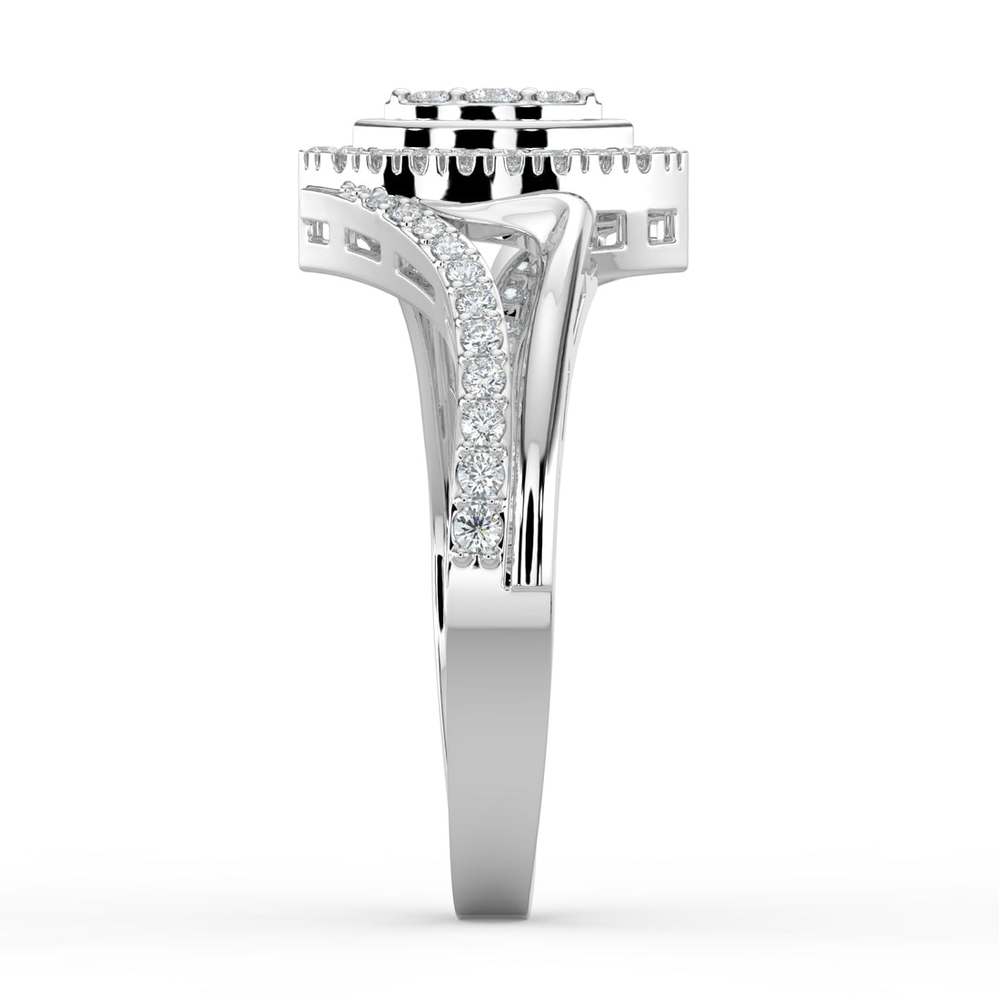 Marquise Bloom Diamond Ring 18K White Gold