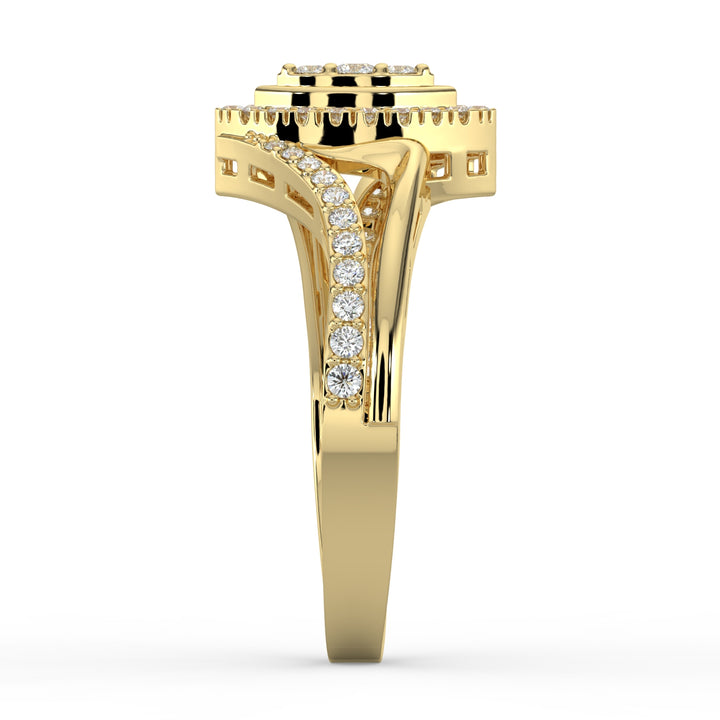Marquise Bloom Diamond Ring 18K Yellow Gold