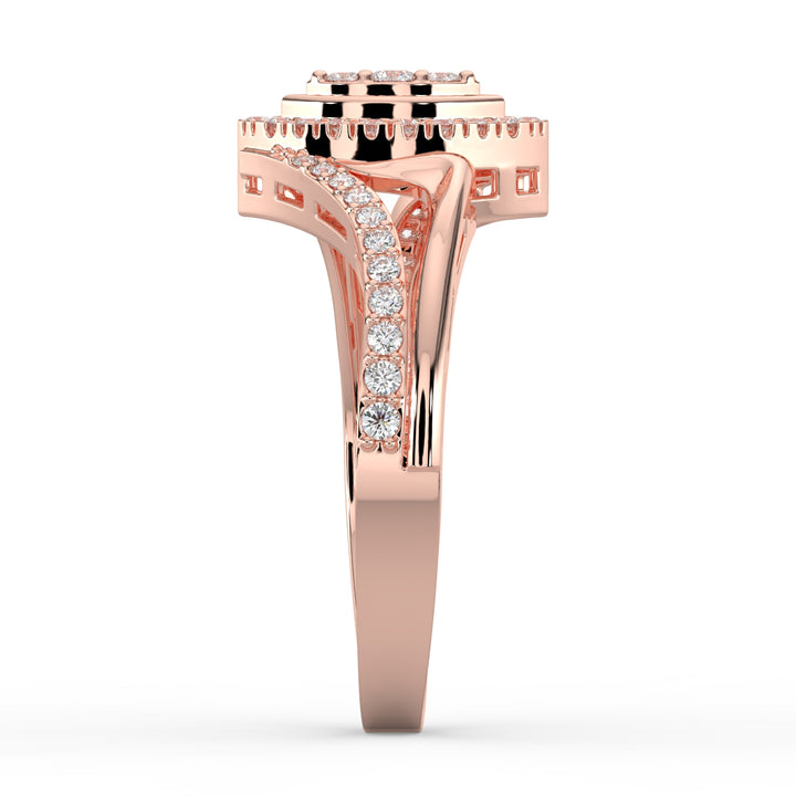 Marquise Bloom Diamond Ring 9K Rose Gold