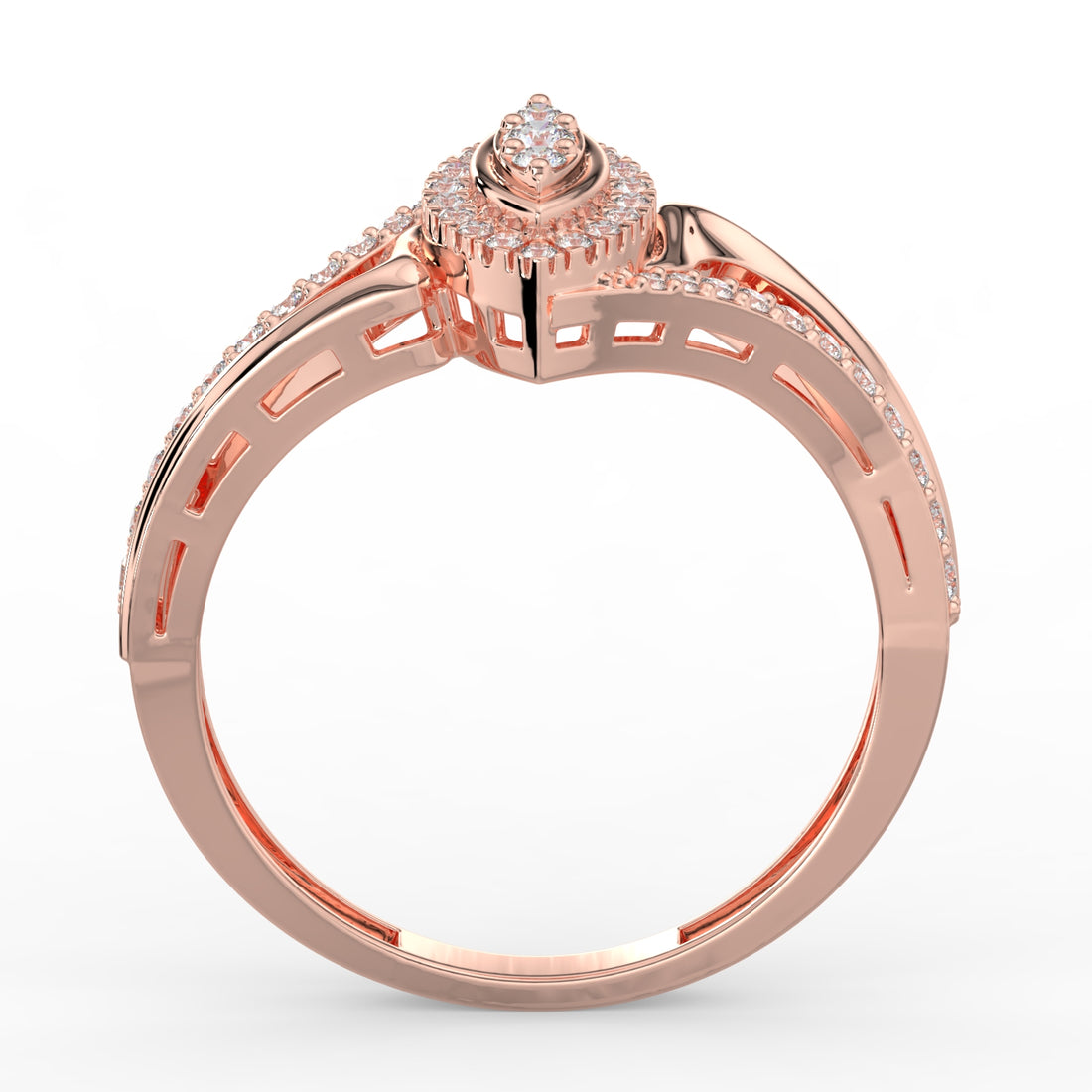 Marquise Bloom Diamond Ring 18K Rose Gold