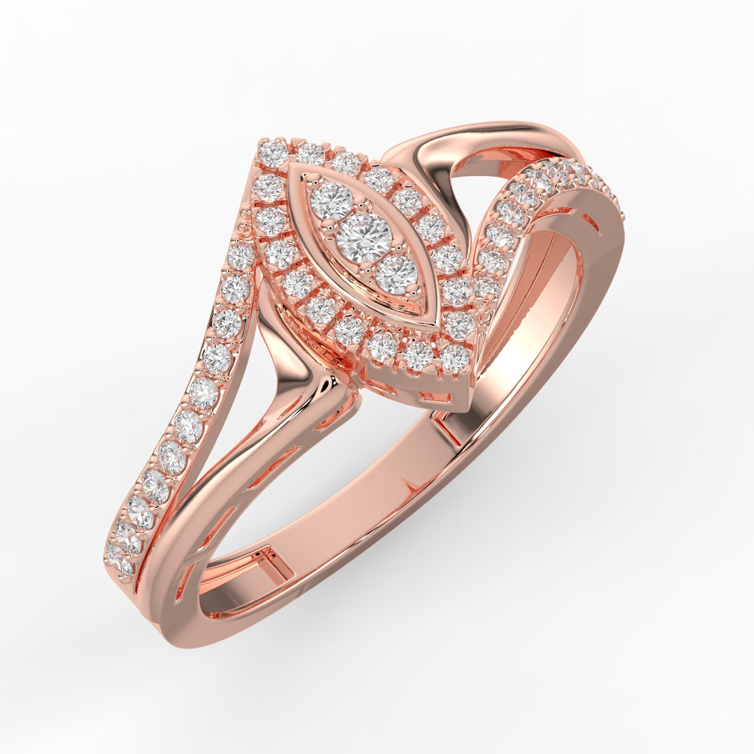 Marquise Bloom Diamond Ring 18K Rose Gold