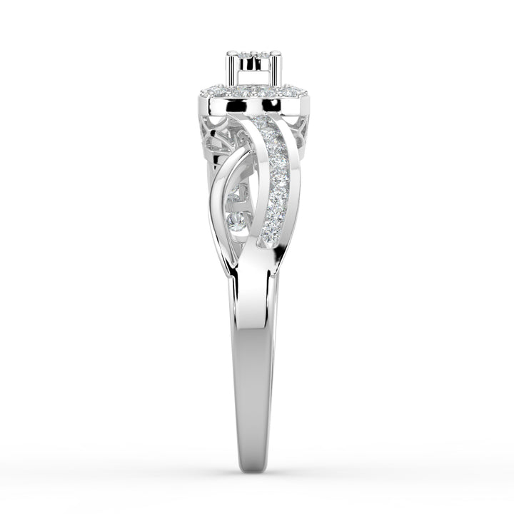 Symphony Swirl Ring 18K White Gold