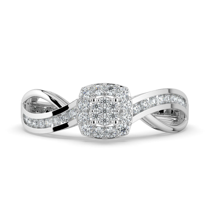 Symphony Swirl Ring 18K White Gold