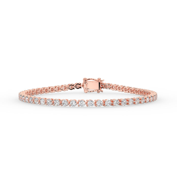 Tennis Bracelet  14K Rose Gold